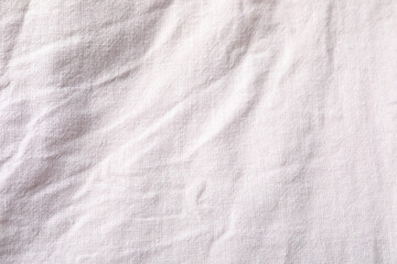Texture of white fabric as background, top view