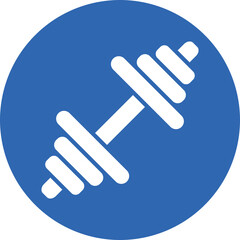 Obraz premium Dumbbell glyph circle icon