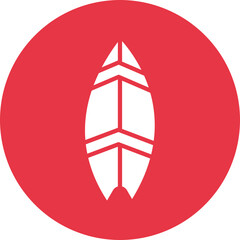 Surf glyph circle icon