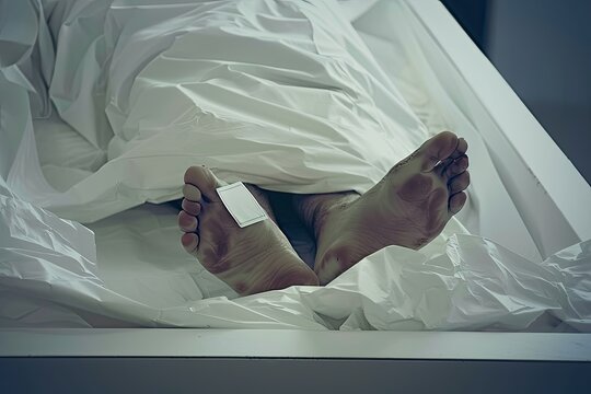 Morgue Scene with Covered Body