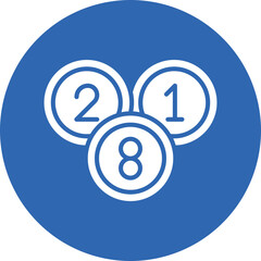 Billiard glyph circle icon