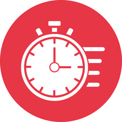 Stopwatch glyph circle icon