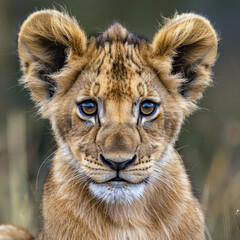 Obraz premium portrait of a little lion cub