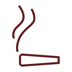 Cigar Vector Line Maroon Icon Design