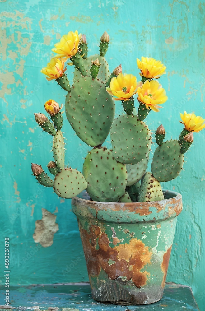 Poster cactus in a pot