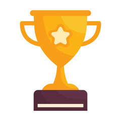 illustration of trophy winner gold trophy, winning sport prize