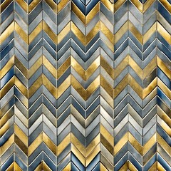 Metallic Foil Chevron Pattern on Dark Background