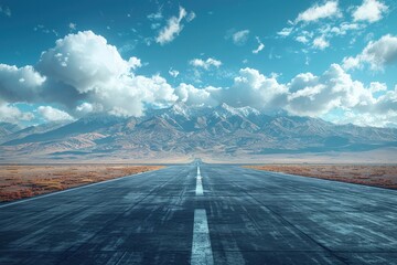 An empty airport runway with blocked access and no aircraft in sight, highlighting the impact of a shutdown