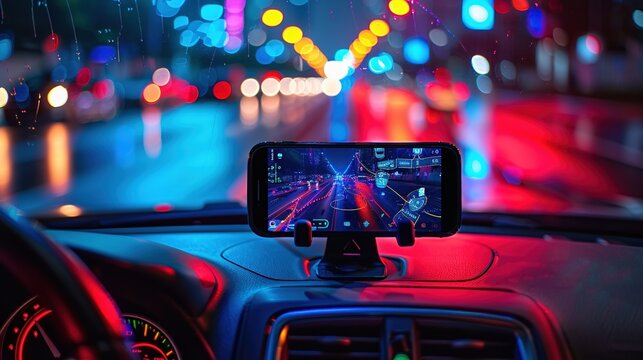 Smartphone Navigation in a Car at Night