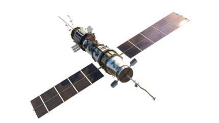 Satellite in Space isolated on transparent background
