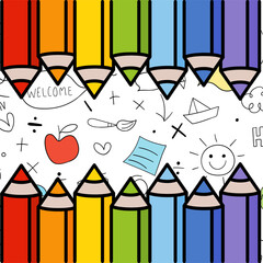 pattern with pencils