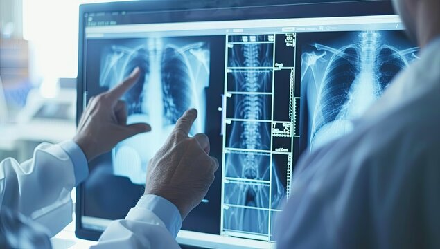 Medical Professional Reviewing X-Ray