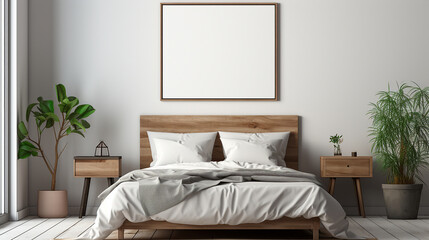 modern bedroom interiors featuring stylish beds with pastel-colored bedding, complemented by various pieces of wall art above the headboards. The rooms showcase a serene and elegant aesthetic with sof