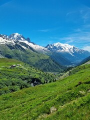 The Tour du Mont Blanc is  trek of  200km around Mont Blanc  Italy, Switzerland and France.
