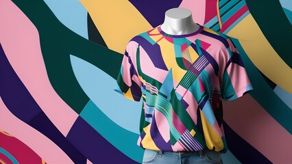 A Colourful t-shirt mock up 
