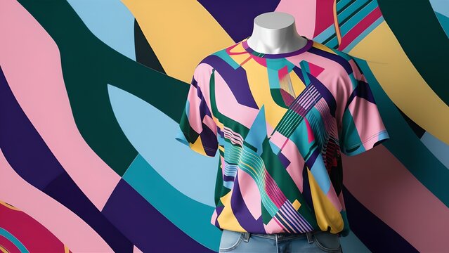 A Colourful t-shirt mock up 
