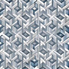 Gray and Silver Interlocking Geometric Grid Pattern