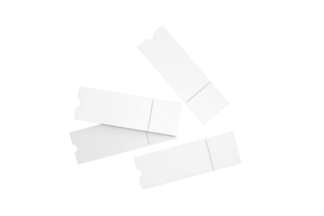 3D rendering four gift voucher mockup