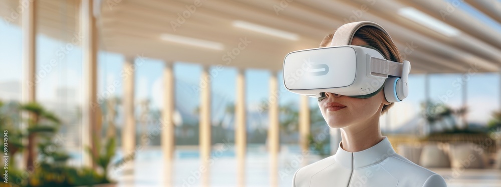 Poster mixed reality office spaces with interactive features, mixed reality office spaces, innovative work 