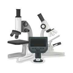 Illustration of microscope 