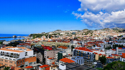 Panorama auf Funchal von Monte,  Madeira