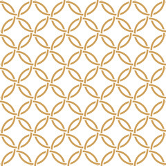 Naklejka premium Interlocking circles seamless pattern, overlapping line tile, vector illustration.