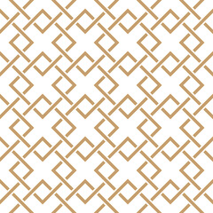 Interlocking square seamless pattern, overlapping line tile, background vector illustration.
