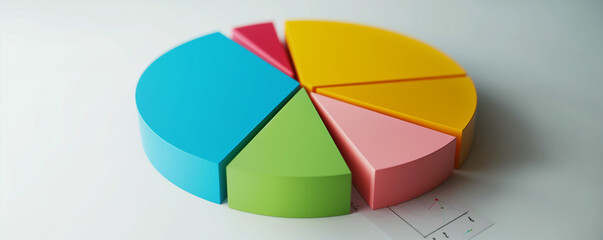 Obraz premium Colorful pie chart representing data visualization