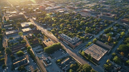Fototapeta premium Generate a photo realistic image of urban redevelopment projects transforming old industrial areas into vibrant neighborhoods; ensure the image is of high resolution for clear and detailed quality, 