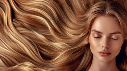 Obraz premium A woman with long blonde hair is sleeping
