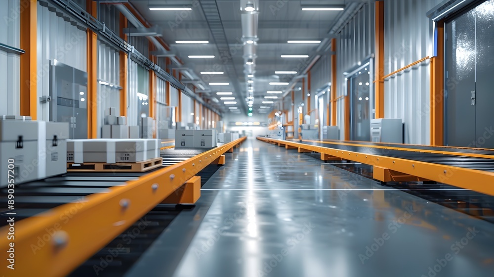 Poster Advanced Automated Logistics Hub with Efficient Sorting and Packaging Systems