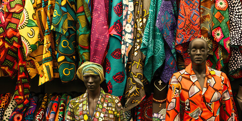 Pride in Heritage: A display of vibrant African fabrics, showcasing the rich history and culture of the African diaspora