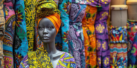 Pride in Heritage: A display of vibrant African fabrics, showcasing the rich history and culture of the African diaspora
