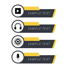 Fototapeta premium design lower third set template