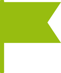 Green flag banner mark illustration