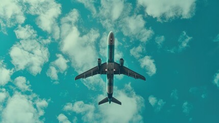 Aircraft Above White Fluffy Clouds