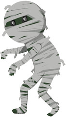 halloween mummy is walking