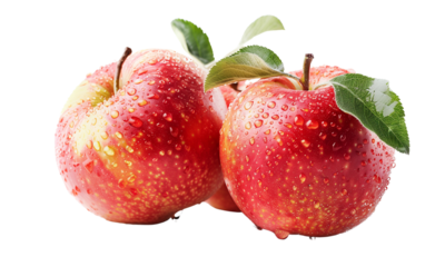 Fresh Apple on white background PNG Fruit and Health Concept