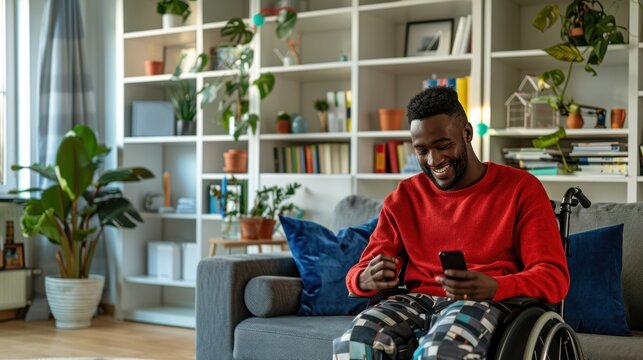 The man in a wheelchair