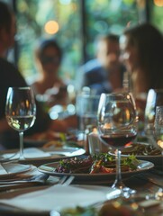 Obraz premium A gathering of friends sharing wine and conversation