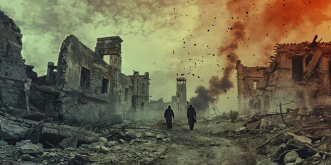 The Echoes of Revolt: Ruined buildings stand as a testament to the cost of resistance, but also the triumph of the people