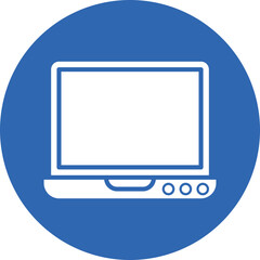 Laptop glyph circle icon