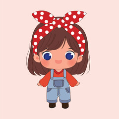 little girl vector