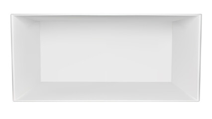 3d corner stand booth. White exhibition wall for event mock up. Blank rectangle room for trade show isolated vector render. Box space interior. Expo kiosk showroom. Small promotion area template