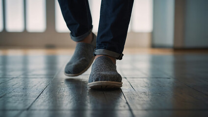 legs of a person in shoes