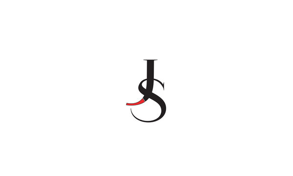 JS, SJ , J , S , Abstract Letters Logo Monogram	