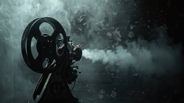 The vintage film projector