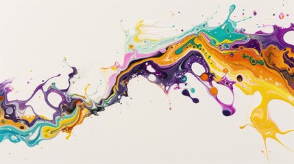 Fototapeta premium Abstract Splatter Design on White Background