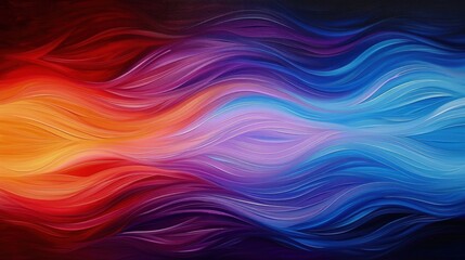 Fototapeta premium Captivating Abstract Painting of Colors, Patterns, and Fluid Brushstrokes