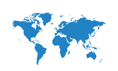 World map modern color,isolated on white background for website layouts,background,education, precise,customizable,Travel worldwide,map silhouette backdrop,earth geography, political,reports.